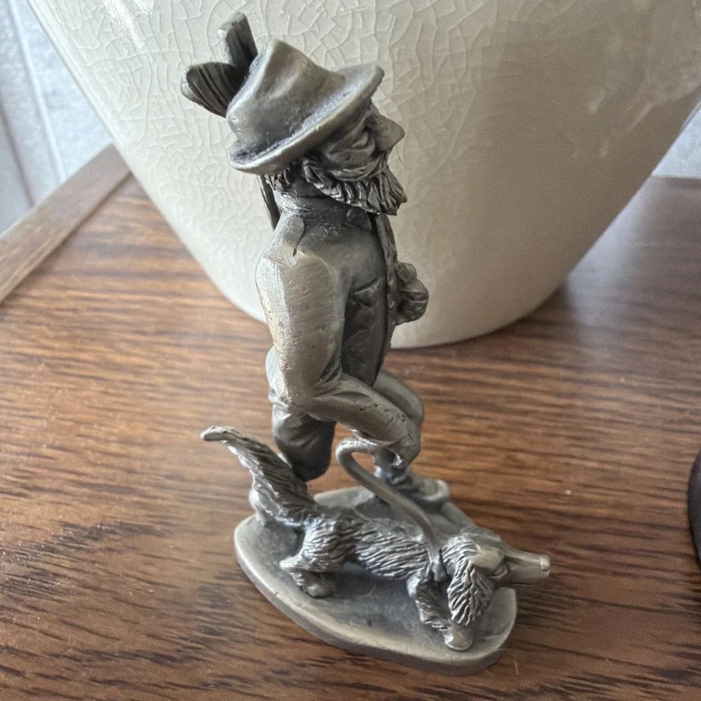 Pewter Swagman‎ And His Dog Made In Germany